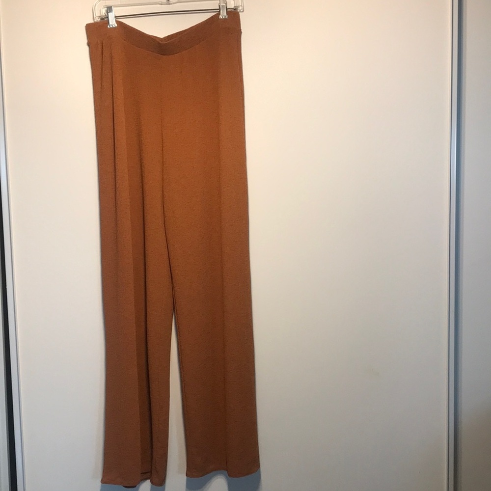 Wide-Leg Women's Pants in Rust